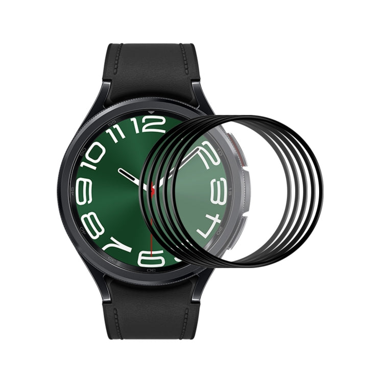 5 Stück ENKAY 3D Vollflächige, weiche PC-Kanten-PMMA-HD-Displayschutzfolie, für Samsung Galaxy Watch Ultra 47 mm / Ultra 2025, für Samsung Galaxy Watch8 Classic 46 mm, für Samsung Galaxy Watch8 44 mm, für Samsung Galaxy Watch8 40 mm ...
