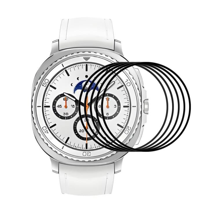5 Stück ENKAY 3D Vollflächige, weiche PC-Kanten-PMMA-HD-Displayschutzfolie, für Samsung Galaxy Watch Ultra 47 mm / Ultra 2025, für Samsung Galaxy Watch8 Classic 46 mm, für Samsung Galaxy Watch8 44 mm, für Samsung Galaxy Watch8 40 mm ...