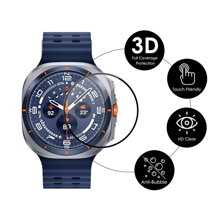 5 Stück ENKAY 3D Vollflächige, weiche PC-Kanten-PMMA-HD-Displayschutzfolie, für Samsung Galaxy Watch Ultra 47 mm / Ultra 2025, für Samsung Galaxy Watch8 Classic 46 mm, für Samsung Galaxy Watch8 44 mm, für Samsung Galaxy Watch8 40 mm ...