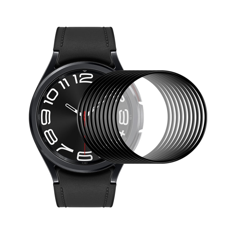 10 Stück ENKAY 3D Vollflächige, weiche PC-Kanten-PMMA-HD-Displayschutzfolie, für Samsung Galaxy Watch Ultra 47 mm / Ultra 2025, für Samsung Galaxy Watch8 Classic 46 mm, für Samsung Galaxy Watch8 44 mm, für Samsung Galaxy Watch8 40 mm ...