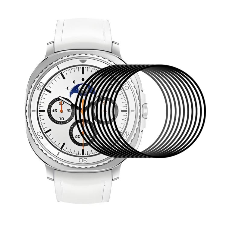 10 Stück ENKAY 3D Vollflächige, weiche PC-Kanten-PMMA-HD-Displayschutzfolie, für Samsung Galaxy Watch Ultra 47 mm / Ultra 2025, für Samsung Galaxy Watch8 Classic 46 mm, für Samsung Galaxy Watch8 44 mm, für Samsung Galaxy Watch8 40 mm ...