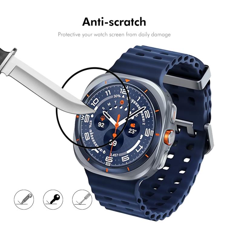 10 Stück ENKAY 3D Vollflächige, weiche PC-Kanten-PMMA-HD-Displayschutzfolie, für Samsung Galaxy Watch Ultra 47 mm / Ultra 2025, für Samsung Galaxy Watch8 Classic 46 mm, für Samsung Galaxy Watch8 44 mm, für Samsung Galaxy Watch8 40 mm ...