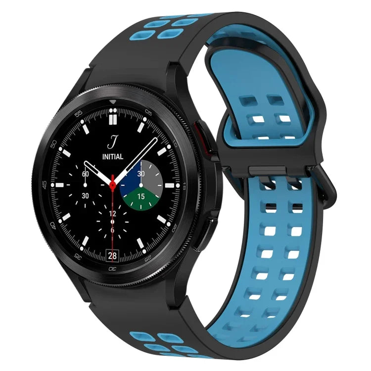 Zweifarbiges, atmungsaktives Silikon-Uhrenarmband, für Samsung Galaxy Watch 4 Classic 42 mm