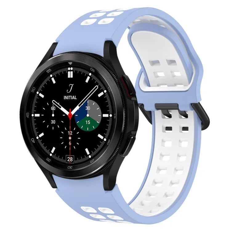 Zweifarbiges, atmungsaktives Silikon-Uhrenarmband, für Samsung Galaxy Watch 4 Classic 42 mm