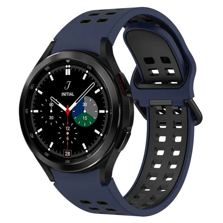 Zweifarbiges, atmungsaktives Silikon-Uhrenarmband, für Samsung Galaxy Watch 4 Classic 42 mm