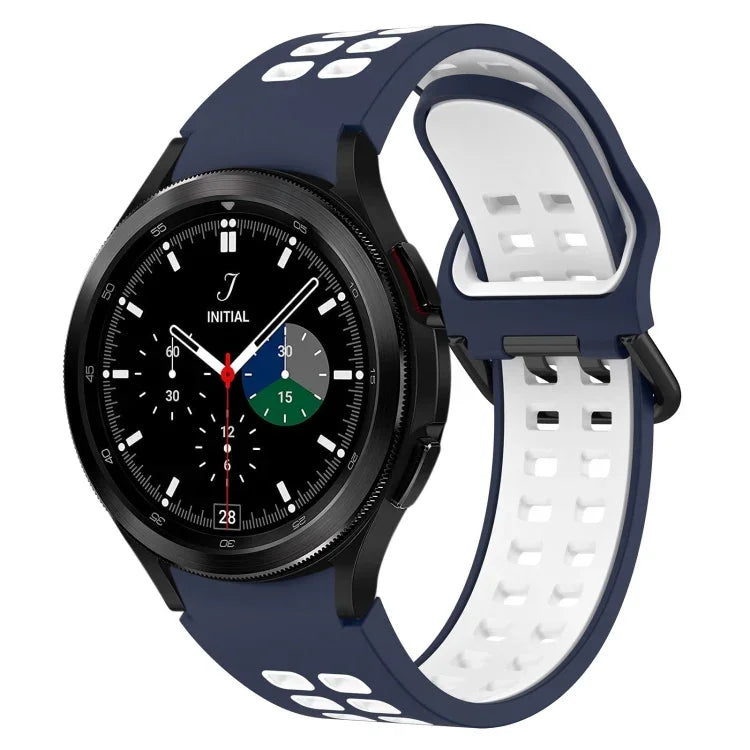 Zweifarbiges, atmungsaktives Silikon-Uhrenarmband, für Samsung Galaxy Watch 4 Classic 42 mm