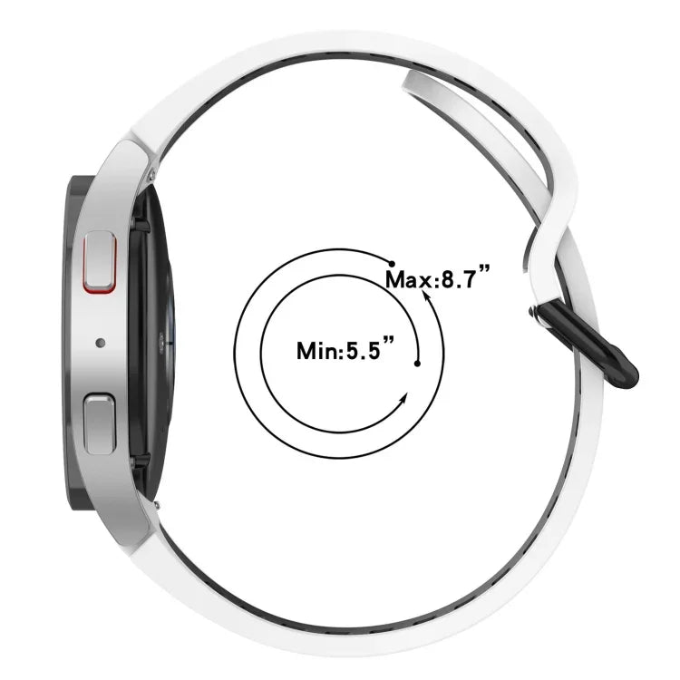 Zweifarbiges, atmungsaktives Silikon-Uhrenarmband, für Samsung Galaxy Watch 4 Classic 42 mm