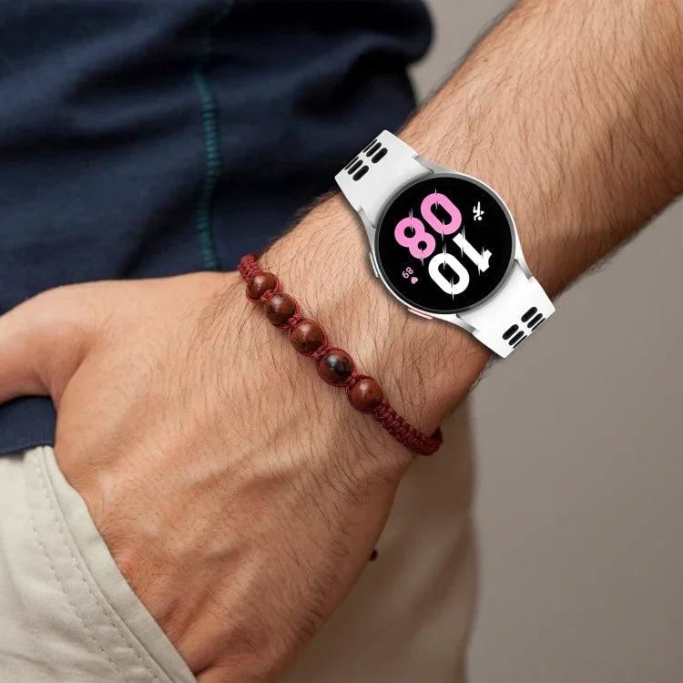 Zweifarbiges, atmungsaktives Silikon-Uhrenarmband, für Samsung Galaxy Watch 4 Classic 42 mm