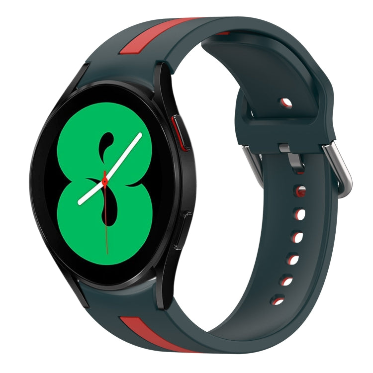 Zweifarbiger Silikon-Uhrenarmband, für Samsung Galaxy Watch 5 Pro Golf Edition, für Samsung Galaxy Watch 5 Golf Edition, für Samsung Galaxy Watch 4 44mm, für Samsung Galaxy Watch 4 40mm, für Samsung Galaxy Watch 4 Classic 46mm