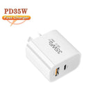 PD30W USB-C / Typ-C + QC3.0 USB Dual-Port-Ladegerät, AU-Stecker, AU-Stecker, HK-Lager
