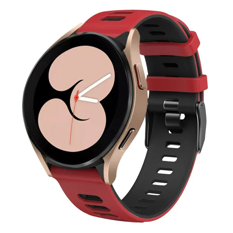 20 mm zweifarbiges Silikon-Uhrenarmband, für Samsung Galaxy Watch 5 40 mm