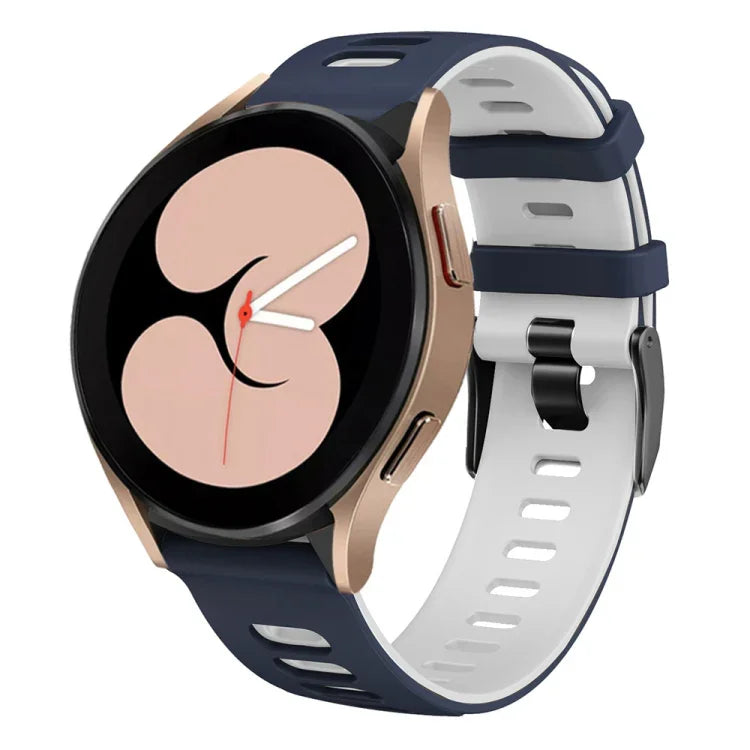 20 mm zweifarbiges Silikon-Uhrenarmband, für Samsung Galaxy Watch 5 40 mm