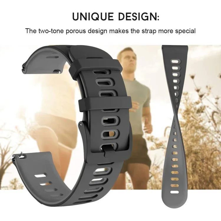 20 mm zweifarbiges Silikon-Uhrenarmband, für Samsung Galaxy Watch 5 40 mm