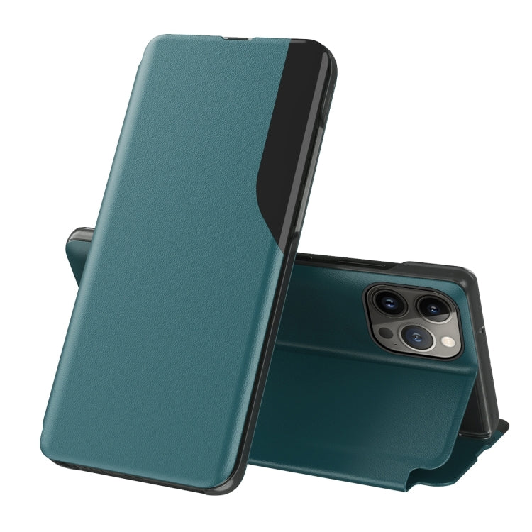 Seiten-Display Flip Leder Handyhülle, für iPhone 17e / 16e, für iPhone 17 Pro Max, für iPhone 17 Pro, für iPhone 17, für iPhone Air, für iPhone 16 Pro Max, für iPhone 16 Pro, für iPhone 16 Plus