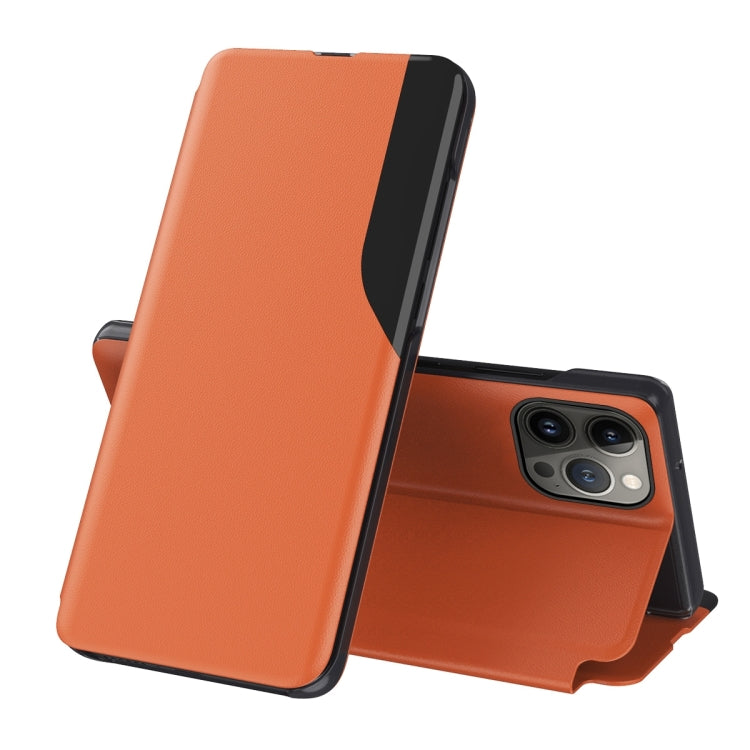 Seiten-Display Flip Leder Handyhülle, für iPhone 17e / 16e, für iPhone 17 Pro Max, für iPhone 17 Pro, für iPhone 17, für iPhone Air, für iPhone 16 Pro Max, für iPhone 16 Pro, für iPhone 16 Plus