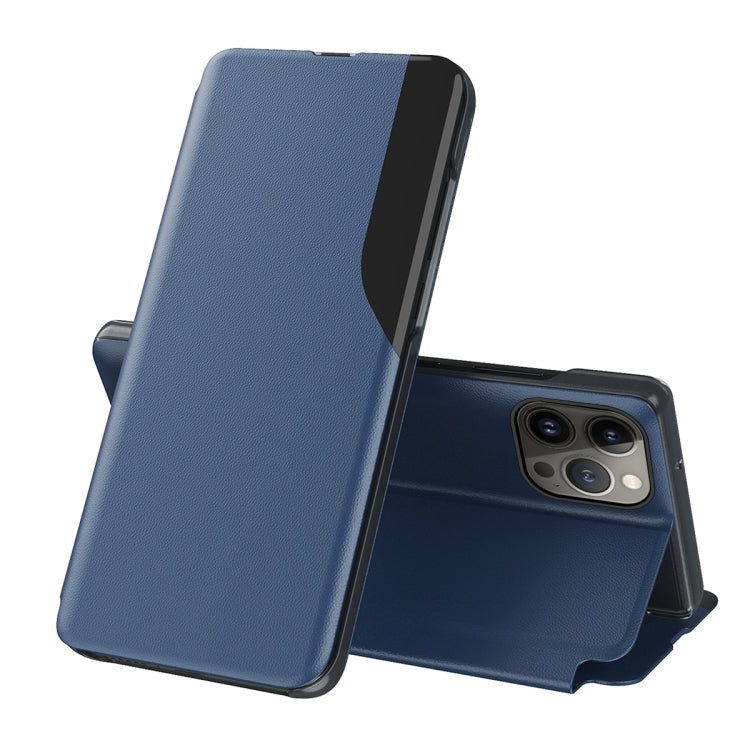 Seiten-Display Flip Leder Handyhülle, für iPhone 17e / 16e, für iPhone 17 Pro Max, für iPhone 17 Pro, für iPhone 17, für iPhone Air, für iPhone 16 Pro Max, für iPhone 16 Pro, für iPhone 16 Plus