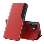 Seiten-Display Flip Leder Handyhülle, für iPhone 17e / 16e, für iPhone 17 Pro Max, für iPhone 17 Pro, für iPhone 17, für iPhone Air, für iPhone 16 Pro Max, für iPhone 16 Pro, für iPhone 16 Plus