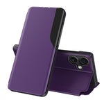Seiten-Display Flip Leder Handyhülle, für iPhone 17e / 16e, für iPhone 17 Pro Max, für iPhone 17 Pro, für iPhone 17, für iPhone Air, für iPhone 16 Pro Max, für iPhone 16 Pro, für iPhone 16 Plus
