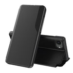 Seiten-Display Flip Leder Handyhülle, für iPhone 17e / 16e, für iPhone 17 Pro Max, für iPhone 17 Pro, für iPhone 17, für iPhone Air, für iPhone 16 Pro Max, für iPhone 16 Pro, für iPhone 16 Plus