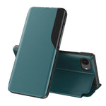 Seiten-Display Flip Leder Handyhülle, für iPhone 17e / 16e, für iPhone 17 Pro Max, für iPhone 17 Pro, für iPhone 17, für iPhone Air, für iPhone 16 Pro Max, für iPhone 16 Pro, für iPhone 16 Plus