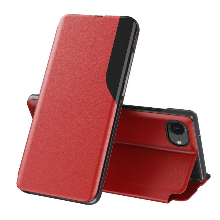Seiten-Display Flip Leder Handyhülle, für iPhone 17e / 16e, für iPhone 17 Pro Max, für iPhone 17 Pro, für iPhone 17, für iPhone Air, für iPhone 16 Pro Max, für iPhone 16 Pro, für iPhone 16 Plus