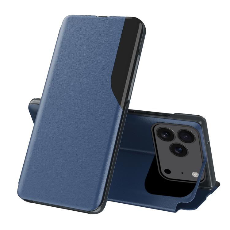 Seiten-Display Flip Leder Handyhülle, für iPhone 17e / 16e, für iPhone 17 Pro Max, für iPhone 17 Pro, für iPhone 17, für iPhone Air, für iPhone 16 Pro Max, für iPhone 16 Pro, für iPhone 16 Plus