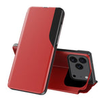 Seiten-Display Flip Leder Handyhülle, für iPhone 17e / 16e, für iPhone 17 Pro Max, für iPhone 17 Pro, für iPhone 17, für iPhone Air, für iPhone 16 Pro Max, für iPhone 16 Pro, für iPhone 16 Plus