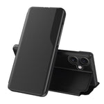 Seiten-Display Flip Leder Handyhülle, für iPhone 17e / 16e, für iPhone 17 Pro Max, für iPhone 17 Pro, für iPhone 17, für iPhone Air, für iPhone 16 Pro Max, für iPhone 16 Pro, für iPhone 16 Plus