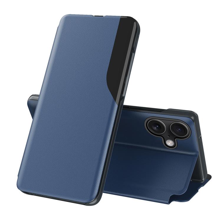 Seiten-Display Flip Leder Handyhülle, für iPhone 17e / 16e, für iPhone 17 Pro Max, für iPhone 17 Pro, für iPhone 17, für iPhone Air, für iPhone 16 Pro Max, für iPhone 16 Pro, für iPhone 16 Plus