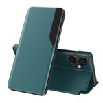 Seiten-Display Flip Leder Handyhülle, für iPhone 17e / 16e, für iPhone 17 Pro Max, für iPhone 17 Pro, für iPhone 17, für iPhone Air, für iPhone 16 Pro Max, für iPhone 16 Pro, für iPhone 16 Plus