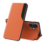 Seiten-Display Flip Leder Handyhülle, für iPhone 17e / 16e, für iPhone 17 Pro Max, für iPhone 17 Pro, für iPhone 17, für iPhone Air, für iPhone 16 Pro Max, für iPhone 16 Pro, für iPhone 16 Plus