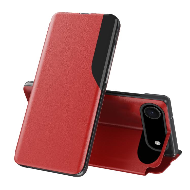 Seiten-Display Flip Leder Handyhülle, für iPhone 17e / 16e, für iPhone 17 Pro Max, für iPhone 17 Pro, für iPhone 17, für iPhone Air, für iPhone 16 Pro Max, für iPhone 16 Pro, für iPhone 16 Plus