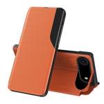 Seiten-Display Flip Leder Handyhülle, für iPhone 17e / 16e, für iPhone 17 Pro Max, für iPhone 17 Pro, für iPhone 17, für iPhone Air, für iPhone 16 Pro Max, für iPhone 16 Pro, für iPhone 16 Plus
