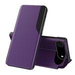 Seiten-Display Flip Leder Handyhülle, für iPhone 17e / 16e, für iPhone 17 Pro Max, für iPhone 17 Pro, für iPhone 17, für iPhone Air, für iPhone 16 Pro Max, für iPhone 16 Pro, für iPhone 16 Plus