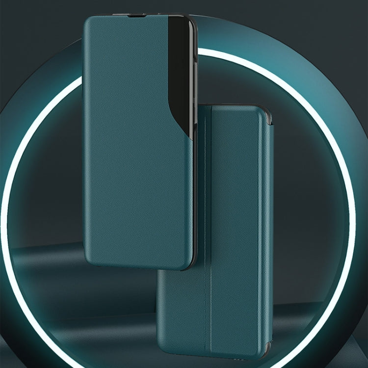 Seiten-Display Flip Leder Handyhülle, für iPhone 17e / 16e, für iPhone 17 Pro Max, für iPhone 17 Pro, für iPhone 17, für iPhone Air, für iPhone 16 Pro Max, für iPhone 16 Pro, für iPhone 16 Plus