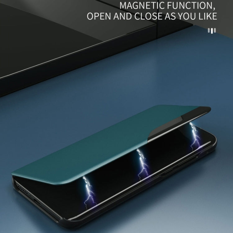Seiten-Display Flip Leder Handyhülle, für iPhone 17e / 16e, für iPhone 17 Pro Max, für iPhone 17 Pro, für iPhone 17, für iPhone Air, für iPhone 16 Pro Max, für iPhone 16 Pro, für iPhone 16 Plus