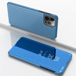 Beschichtete Spiegel Horizontale Flip-Leder-Handyhülle mit Halter, für iPhone 16 Pro, für iPhone 16 Plus, für iPhone 16, für iPhone 15 Pro Max, für iPhone 15 Pro, für iPhone 15 Plus