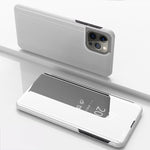 Beschichtete Spiegel Horizontale Flip-Leder-Handyhülle mit Halter, für iPhone 16 Pro, für iPhone 16 Plus, für iPhone 16, für iPhone 15 Pro Max, für iPhone 15 Pro, für iPhone 15 Plus
