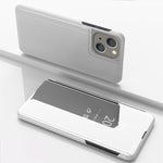 Beschichtete Spiegel Horizontale Flip-Leder-Handyhülle mit Halter, für iPhone 16 Pro, für iPhone 16 Plus, für iPhone 16, für iPhone 15 Pro Max, für iPhone 15 Pro, für iPhone 15 Plus