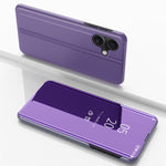 Beschichtete Spiegel Horizontale Flip-Leder-Handyhülle mit Halter, für iPhone 16 Pro, für iPhone 16 Plus, für iPhone 16, für iPhone 15 Pro Max, für iPhone 15 Pro, für iPhone 15 Plus