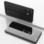 Beschichtete Spiegel Horizontale Flip-Leder-Handyhülle mit Halter, für iPhone 16 Pro, für iPhone 16 Plus, für iPhone 16, für iPhone 15 Pro Max, für iPhone 15 Pro, für iPhone 15 Plus