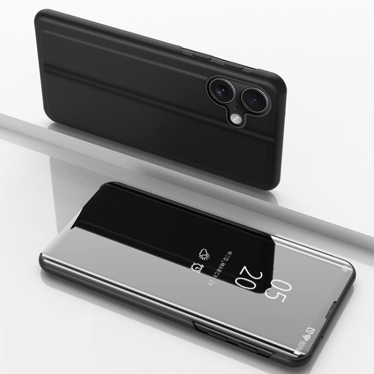 Beschichtete Spiegel Horizontale Flip-Leder-Handyhülle mit Halter, für iPhone 16 Pro, für iPhone 16 Plus, für iPhone 16, für iPhone 15 Pro Max, für iPhone 15 Pro, für iPhone 15 Plus