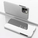 Beschichtete Spiegel Horizontale Flip-Leder-Handyhülle mit Halter, für iPhone 16 Pro, für iPhone 16 Plus, für iPhone 16, für iPhone 15 Pro Max, für iPhone 15 Pro, für iPhone 15 Plus