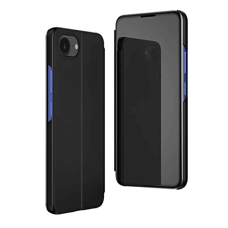 Plattierte Spiegel Horizontale Klappbare Leder Handyhülle mit Halterung, für iPhone 17e / 16e, für iPhone 17 Pro Max, für iPhone 17 Pro, für iPhone 17, für iPhone Air, für iPhone 16 Pro Max