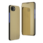 Plattierte Spiegel Horizontale Klappbare Leder Handyhülle mit Halterung, für iPhone 17e / 16e, für iPhone 17 Pro Max, für iPhone 17 Pro, für iPhone 17, für iPhone Air, für iPhone 16 Pro Max