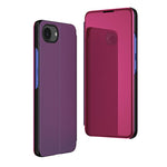 Plattierte Spiegel Horizontale Klappbare Leder Handyhülle mit Halterung, für iPhone 17e / 16e, für iPhone 17 Pro Max, für iPhone 17 Pro, für iPhone 17, für iPhone Air, für iPhone 16 Pro Max