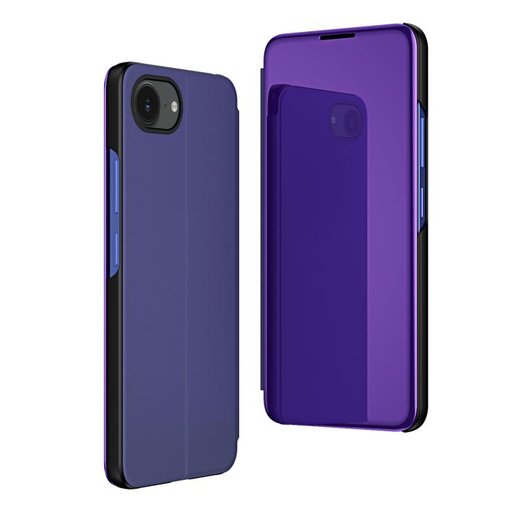 Plattierte Spiegel Horizontale Klappbare Leder Handyhülle mit Halterung, für iPhone 17e / 16e, für iPhone 17 Pro Max, für iPhone 17 Pro, für iPhone 17, für iPhone Air, für iPhone 16 Pro Max