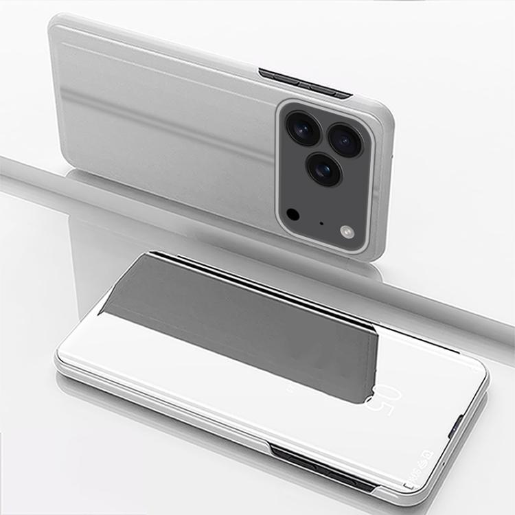 Plattierte Spiegel Horizontale Klappbare Leder Handyhülle mit Halterung, für iPhone 17e / 16e, für iPhone 17 Pro Max, für iPhone 17 Pro, für iPhone 17, für iPhone Air, für iPhone 16 Pro Max