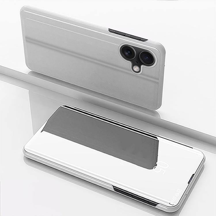 Plattierte Spiegel Horizontale Klappbare Leder Handyhülle mit Halterung, für iPhone 17e / 16e, für iPhone 17 Pro Max, für iPhone 17 Pro, für iPhone 17, für iPhone Air, für iPhone 16 Pro Max