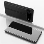 Plattierte Spiegel Horizontale Klappbare Leder Handyhülle mit Halterung, für iPhone 17e / 16e, für iPhone 17 Pro Max, für iPhone 17 Pro, für iPhone 17, für iPhone Air, für iPhone 16 Pro Max